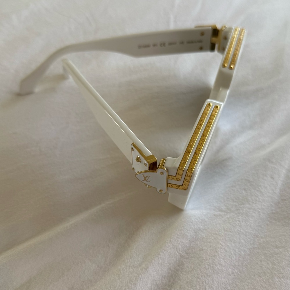 White and Gold Louis Vuitton Sunglasses
